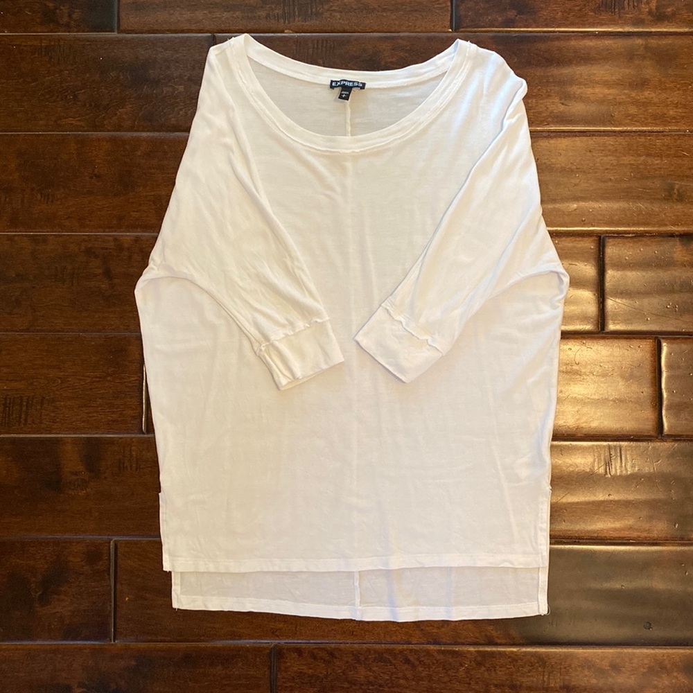 Express Half-Sleeve White Top
